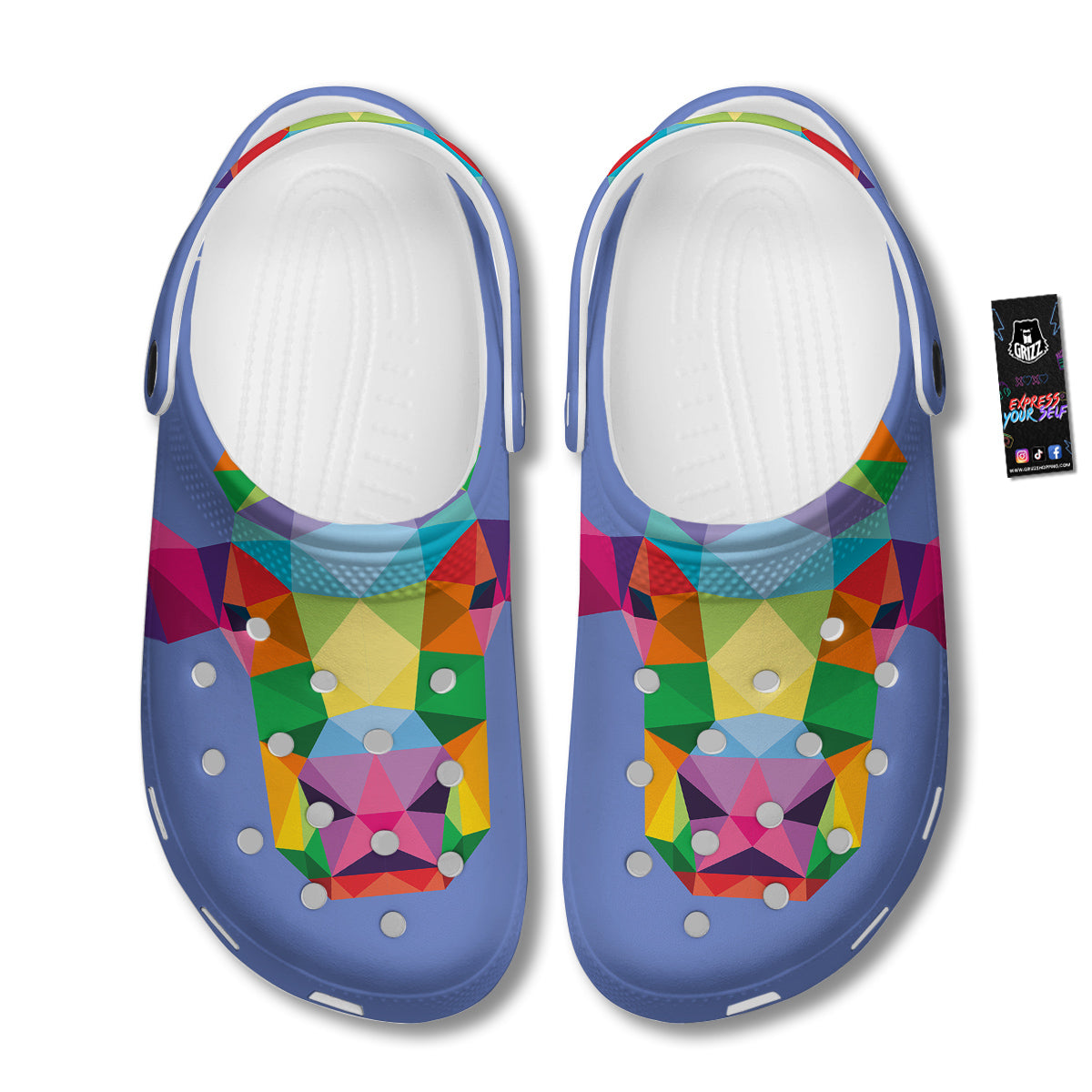Cow Colorful Print Clog-grizzshop