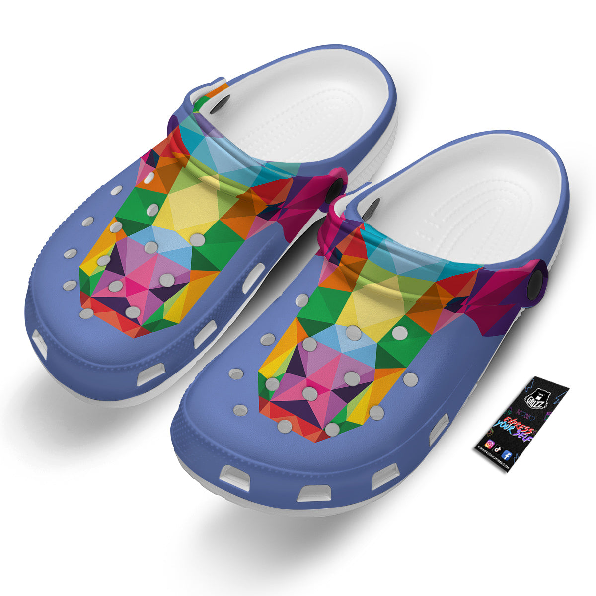 Cow Colorful Print Clog-grizzshop