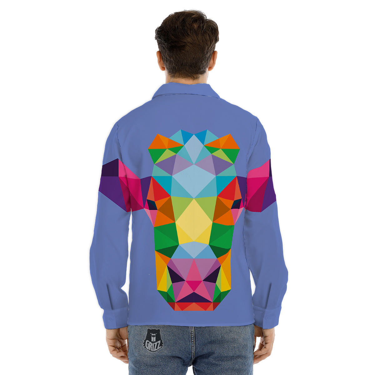 Cow Colorful Print Men's Dress Shirts-grizzshop