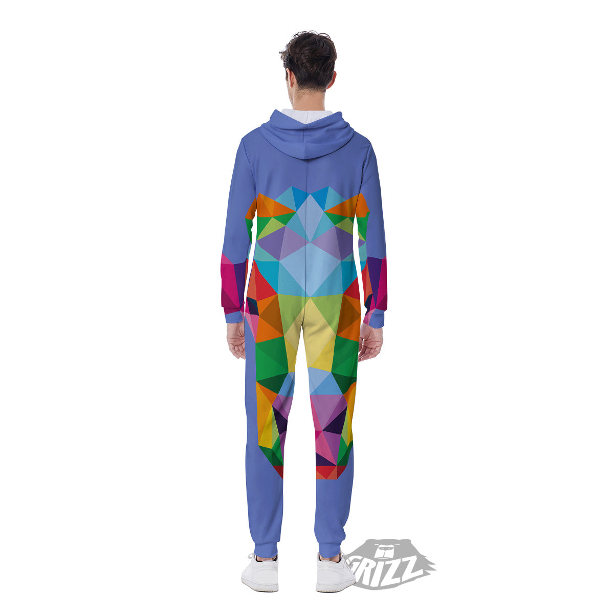 Cow Colorful Print Men's Jumpsuit-grizzshop