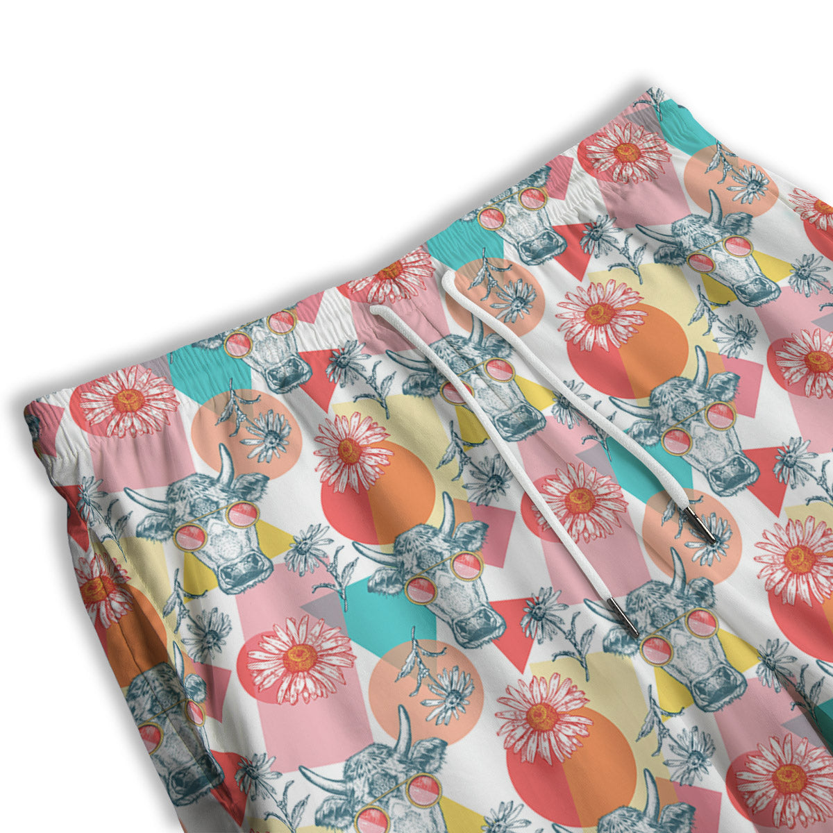 Cow Colorful Print Pattern Men's Athletic Shorts