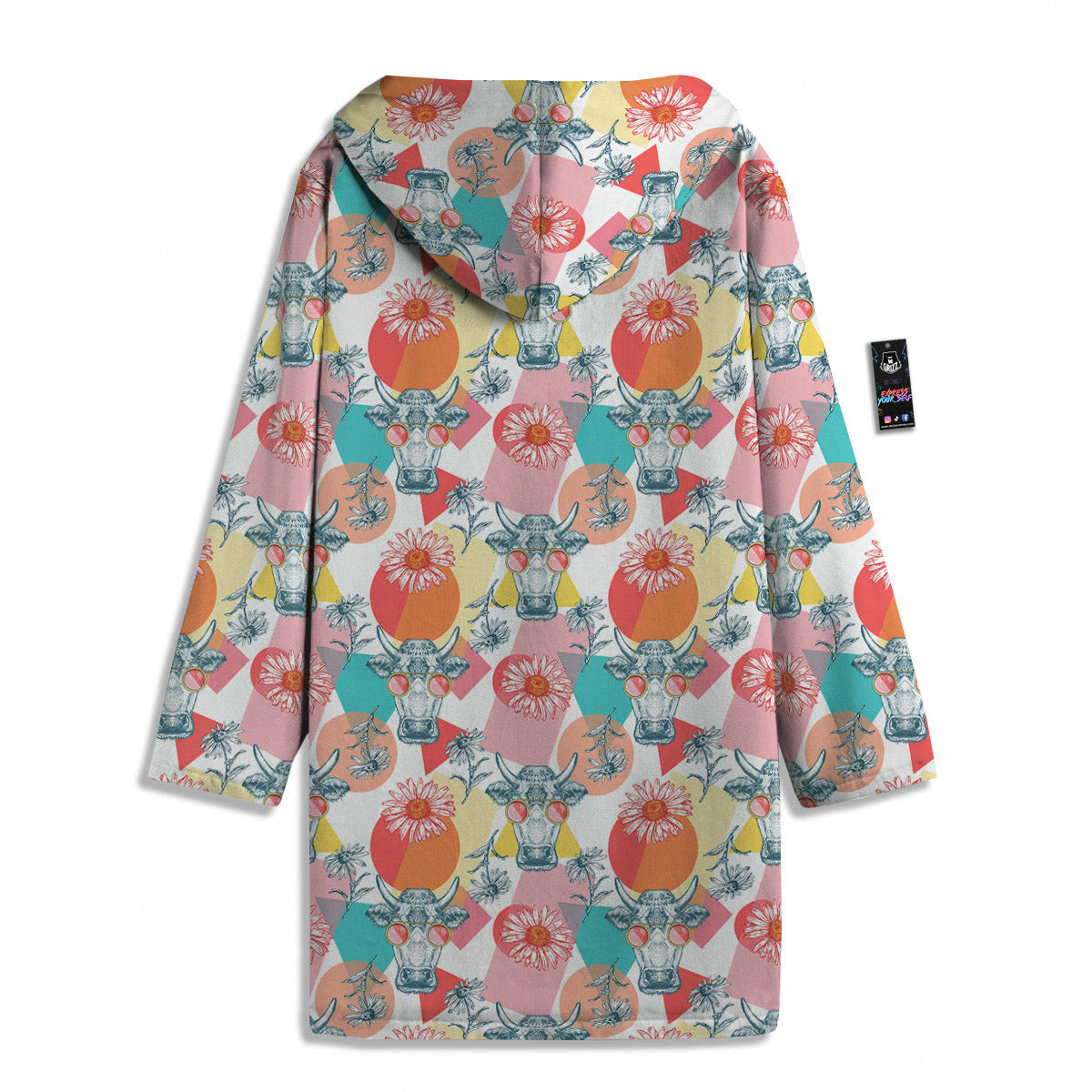 Cow Colorful Print Pattern Men's Windbreaker Jacket-grizzshop