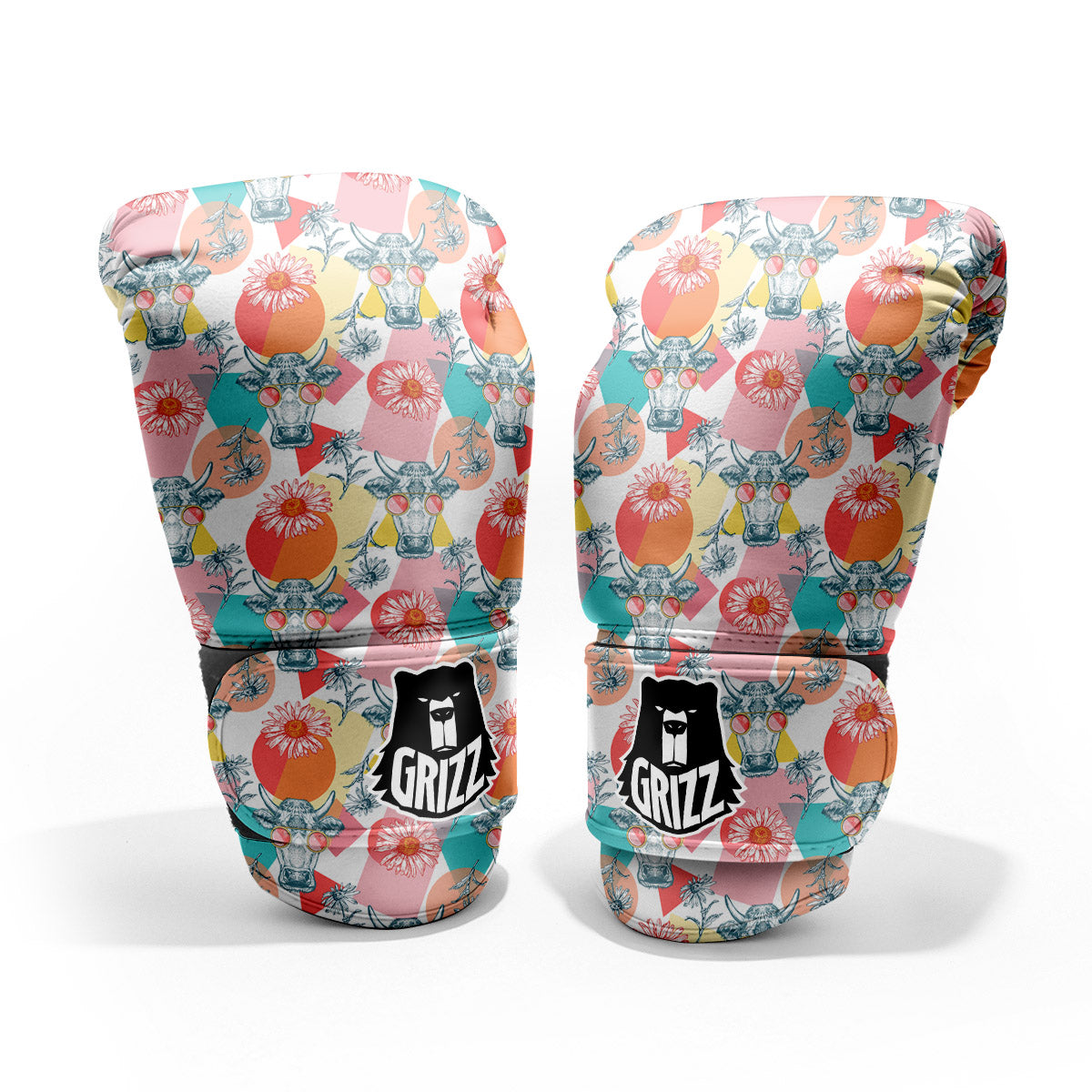 Cow Colorful Print Pattern Pro Boxing Glove
