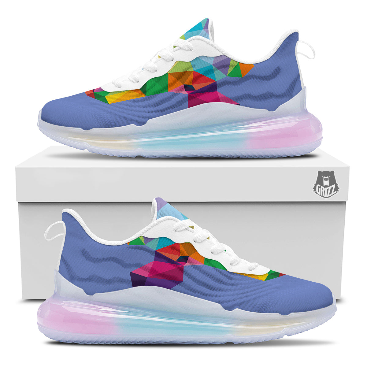 Cow Colorful Print Running Sneakers-grizzshop