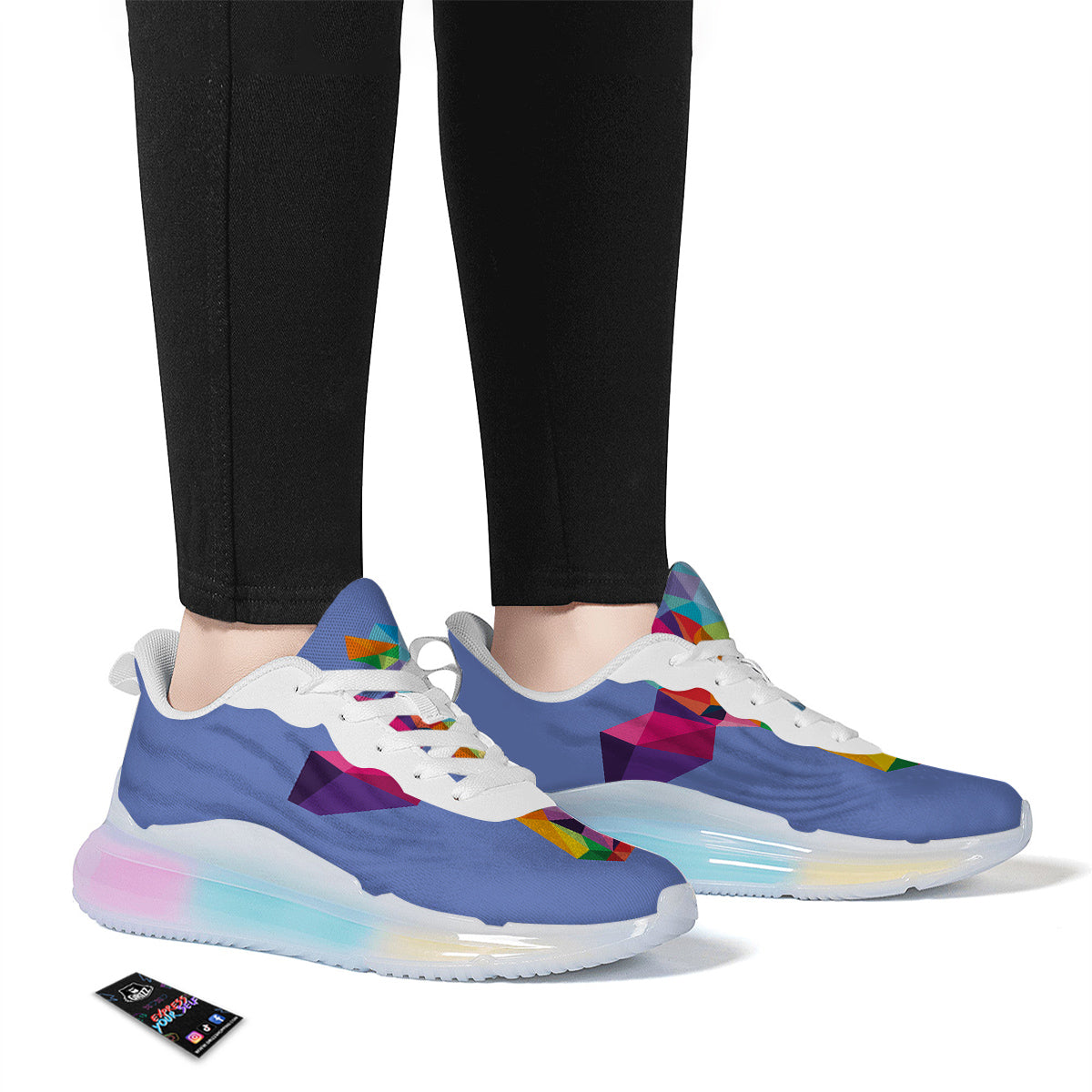 Cow Colorful Print Running Sneakers-grizzshop