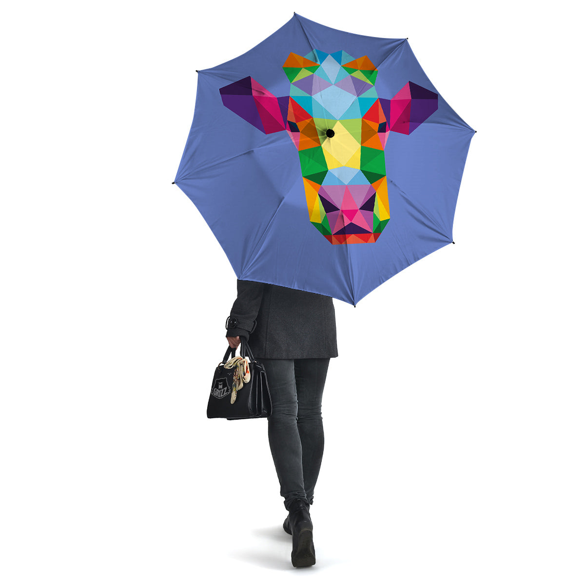 Cow Colorful Print Umbrella-grizzshop