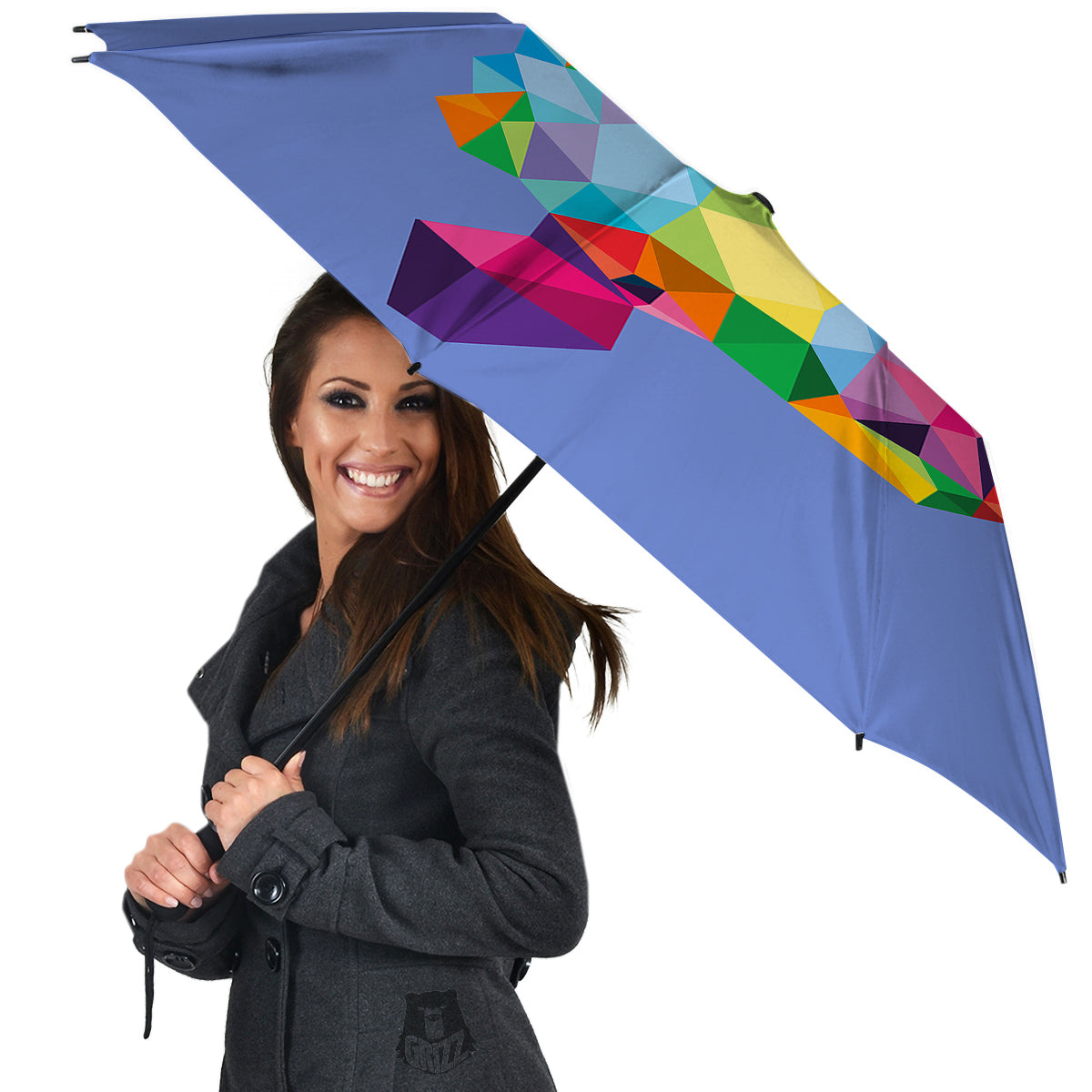 Cow Colorful Print Umbrella-grizzshop