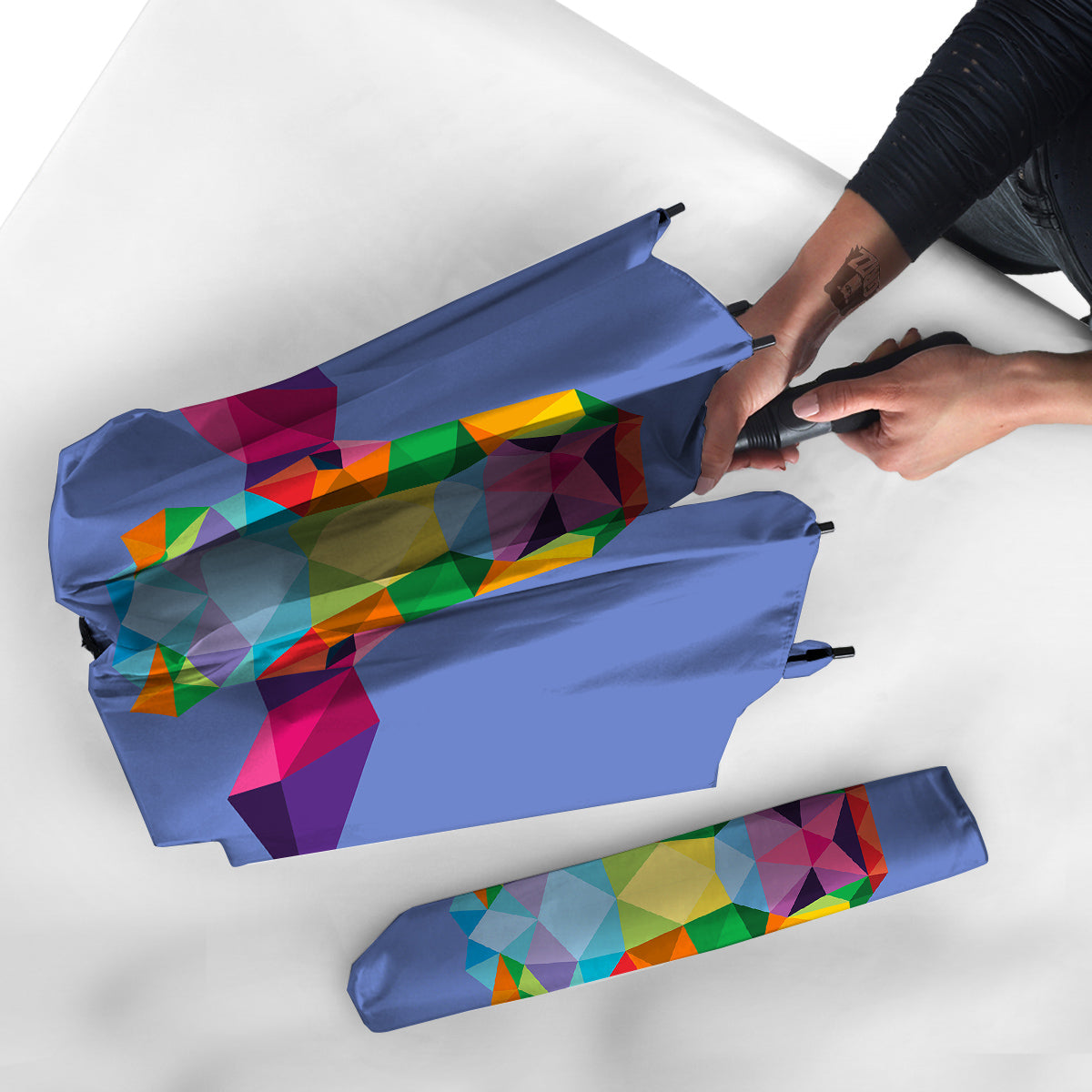 Cow Colorful Print Umbrella-grizzshop