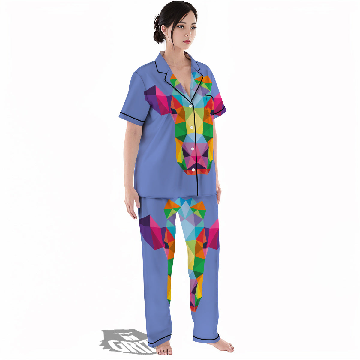 Cow Colorful Print Women's Pajamas Set-grizzshop
