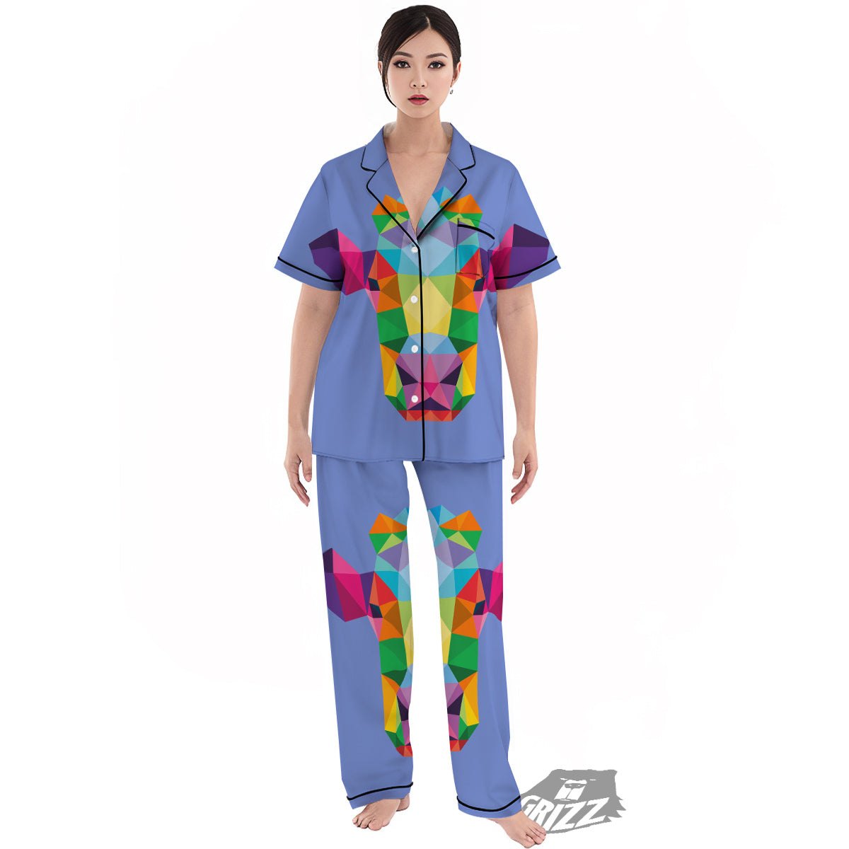 Cow Colorful Print Women's Pajamas Set-grizzshop