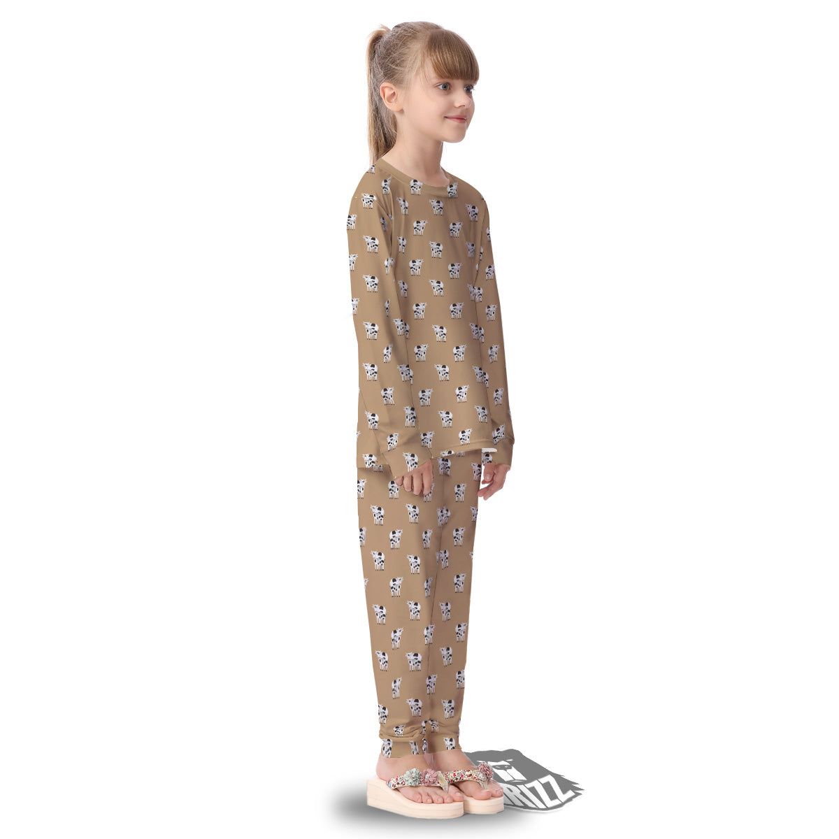 Cow Cute And Baby Cow Print Pattern Kid's Pajamas-grizzshop
