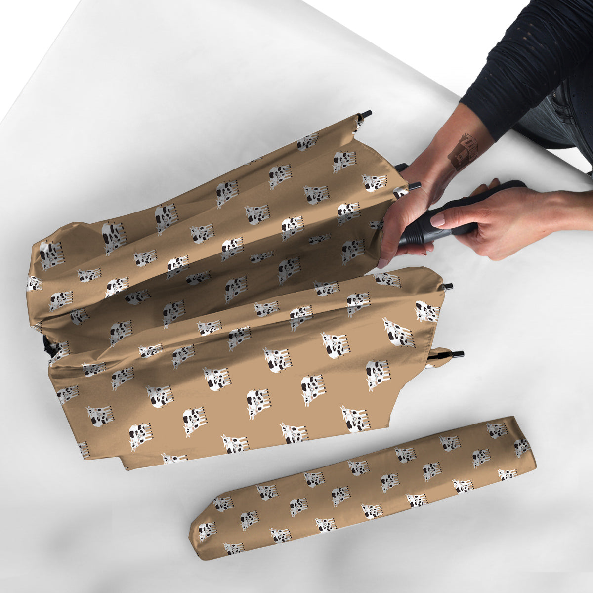 Cow Cute And Baby Cow Print Pattern Umbrella-grizzshop