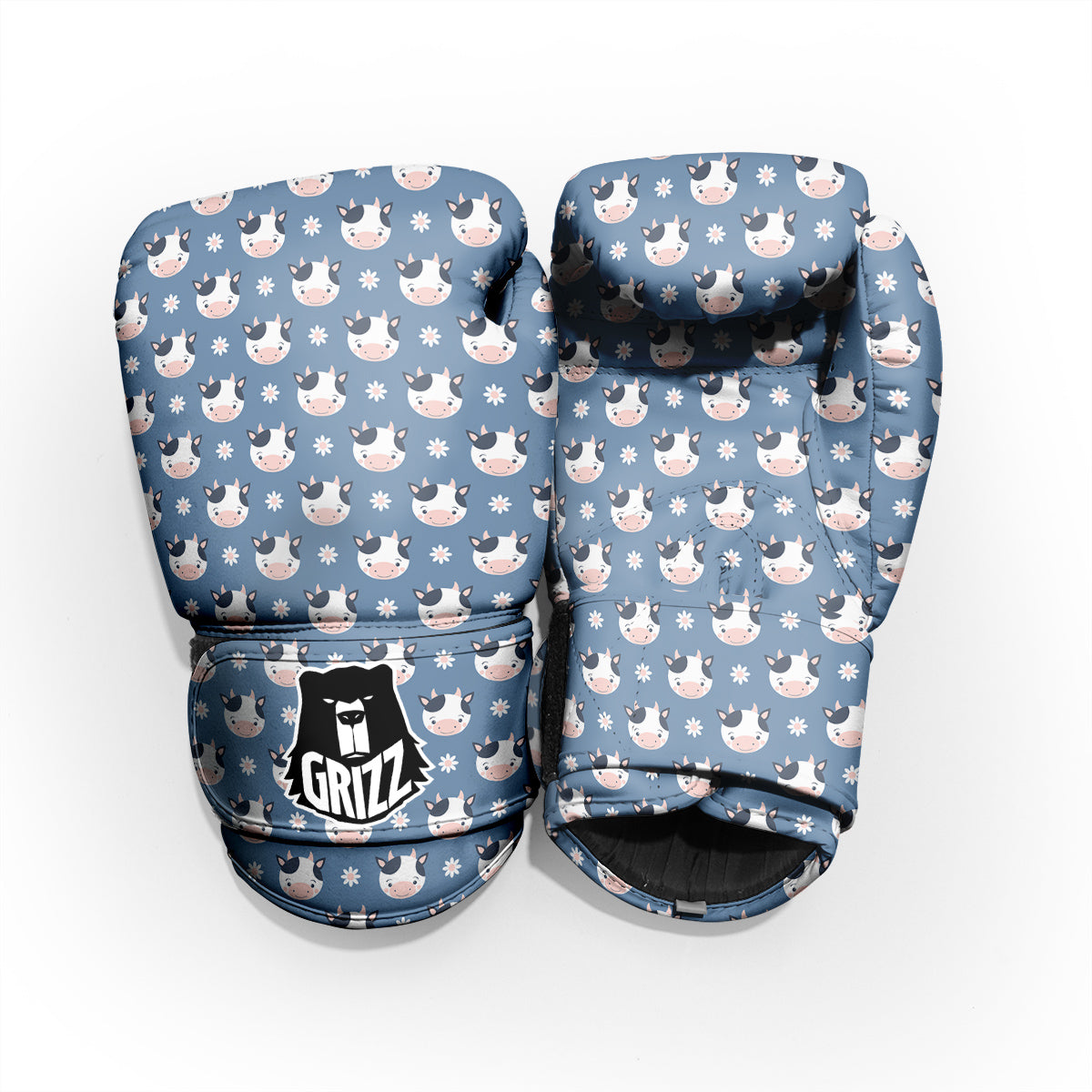 Cow Cute And Daisy Flower Print Pattern Sparring Gloves-grizzshop