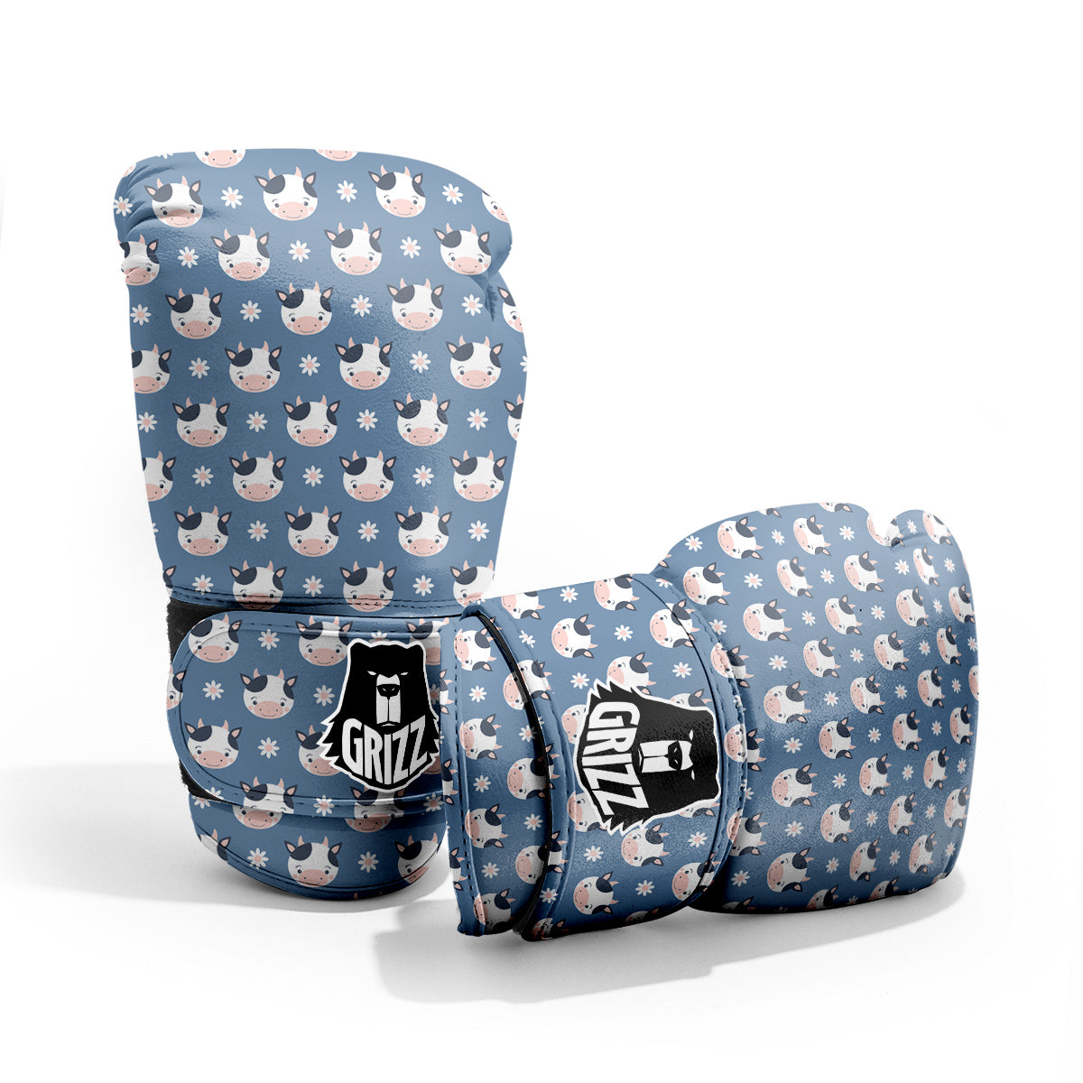 Cow Cute And Daisy Flower Print Pattern Sparring Gloves-grizzshop