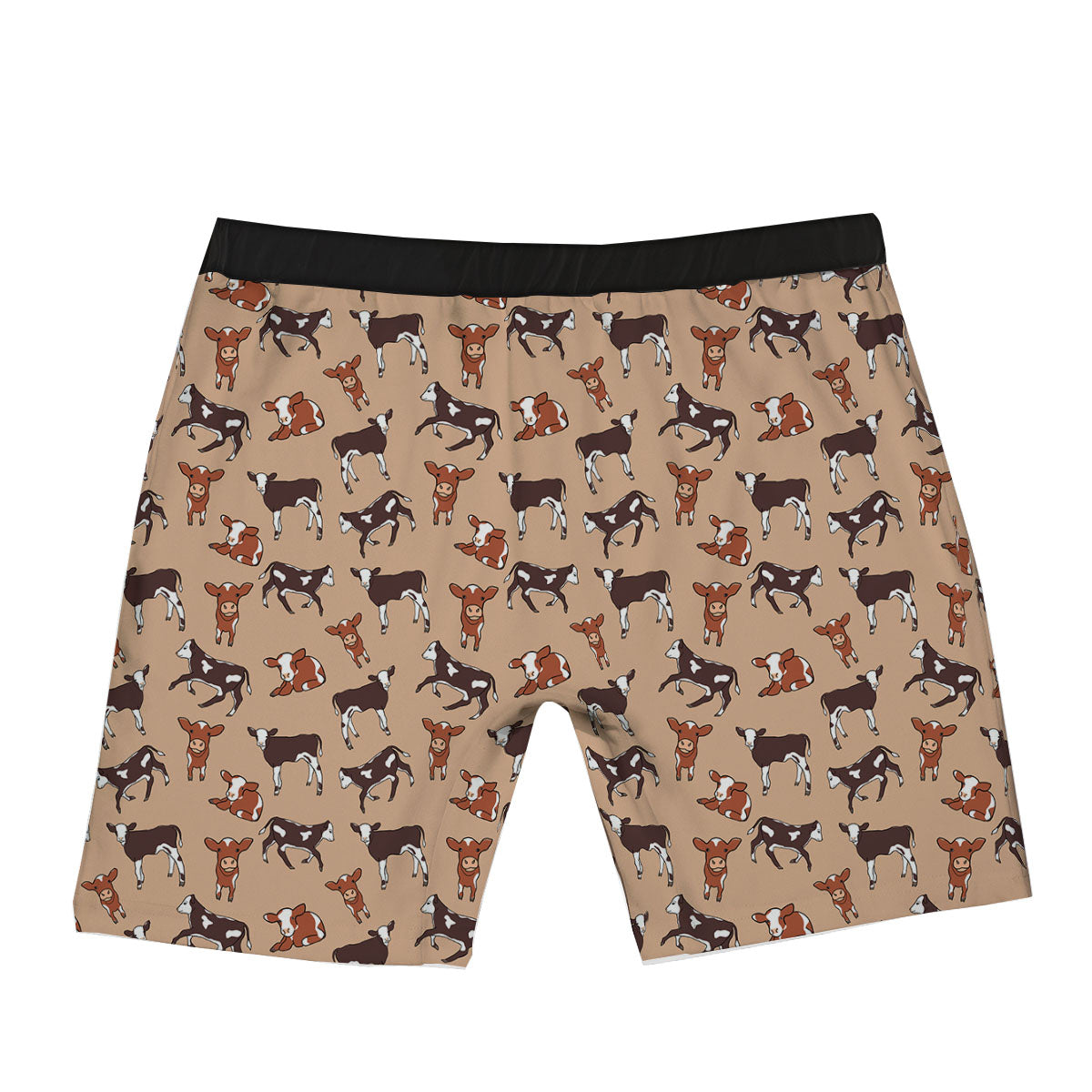 Cow Doodle Print Pattern Boxer Briefs-grizzshop