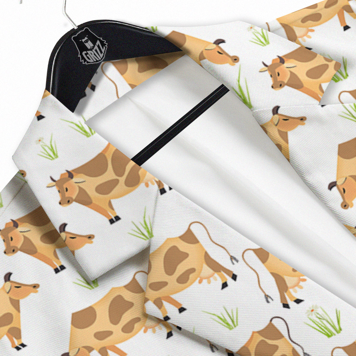 Cow Farm Cartoon Dairy Print Pattern Men's Sport Coat-grizzshop
