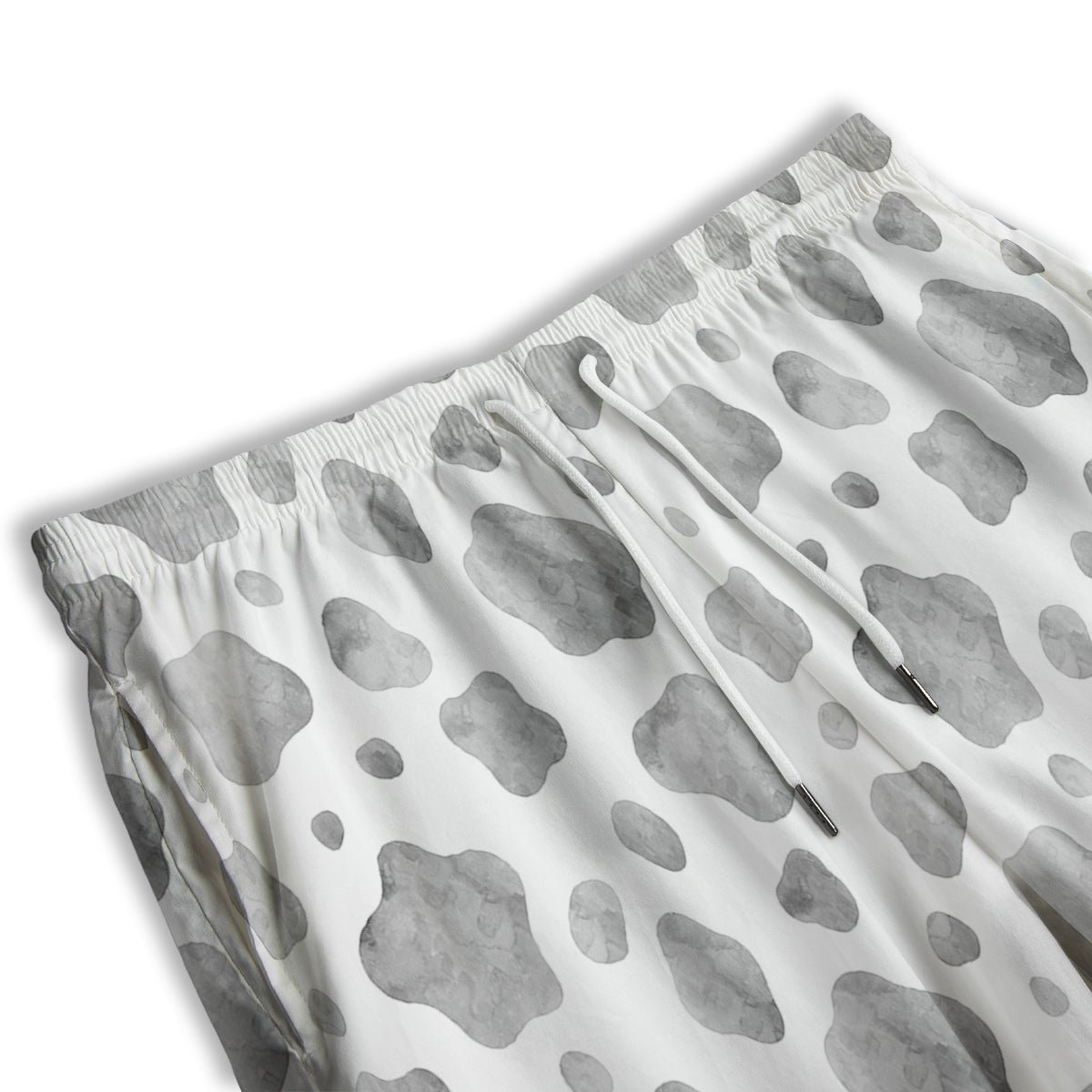 Cow Grey And White Print Pattern Men's Athletic Shorts