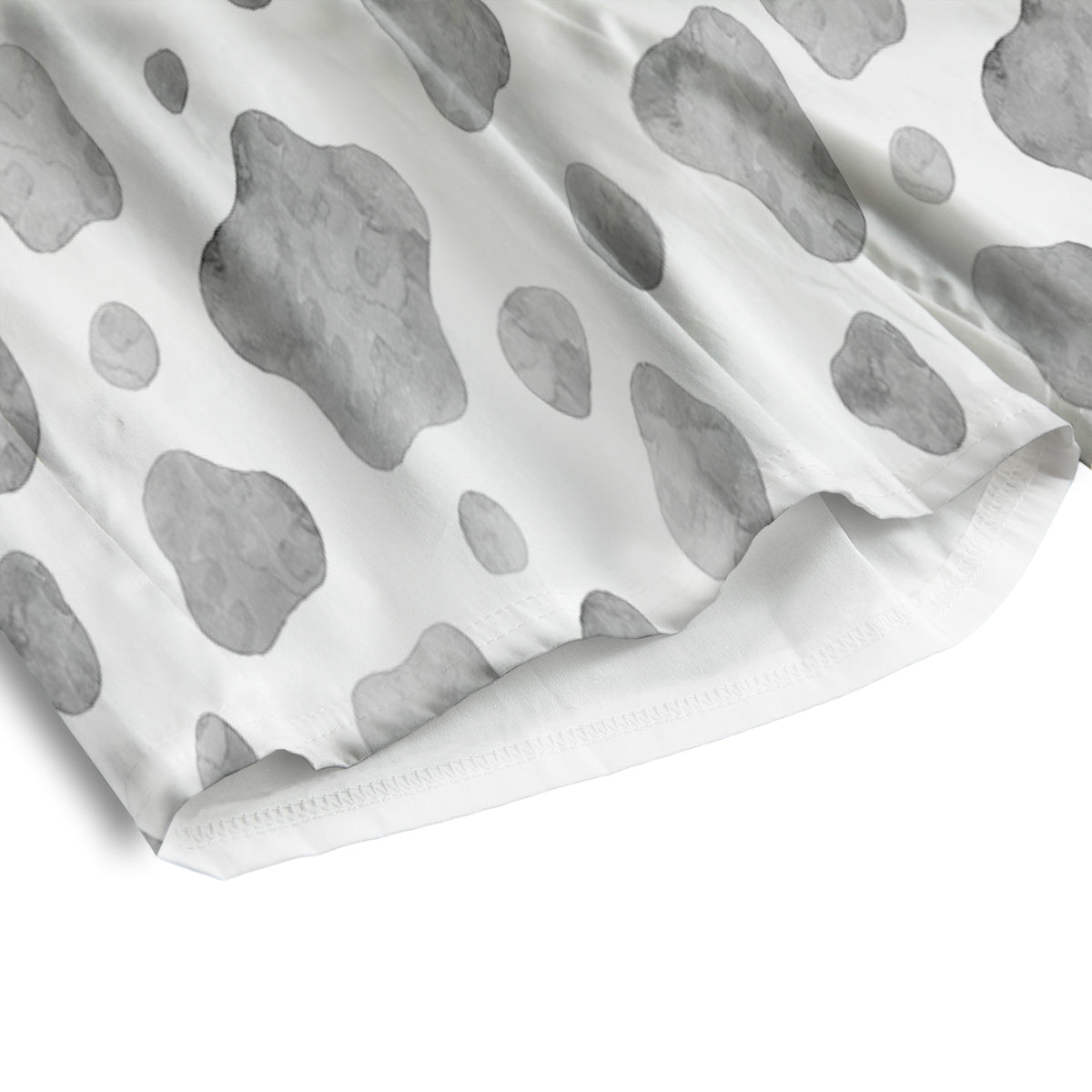 Cow Grey And White Print Pattern Men's Athletic Shorts