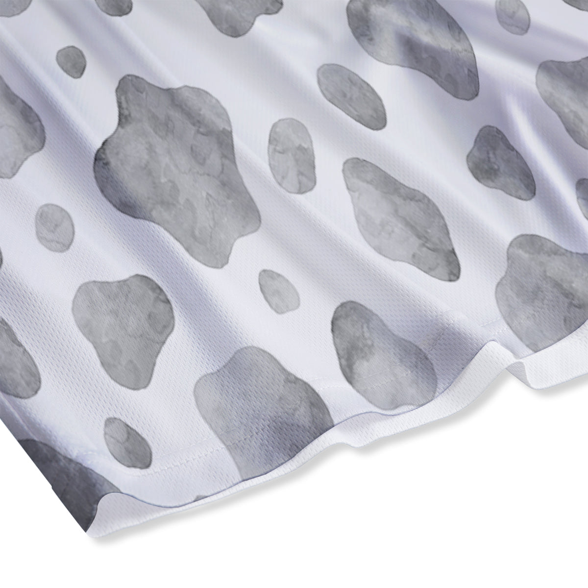Cow Grey And White Print Pattern Mesh Shorts