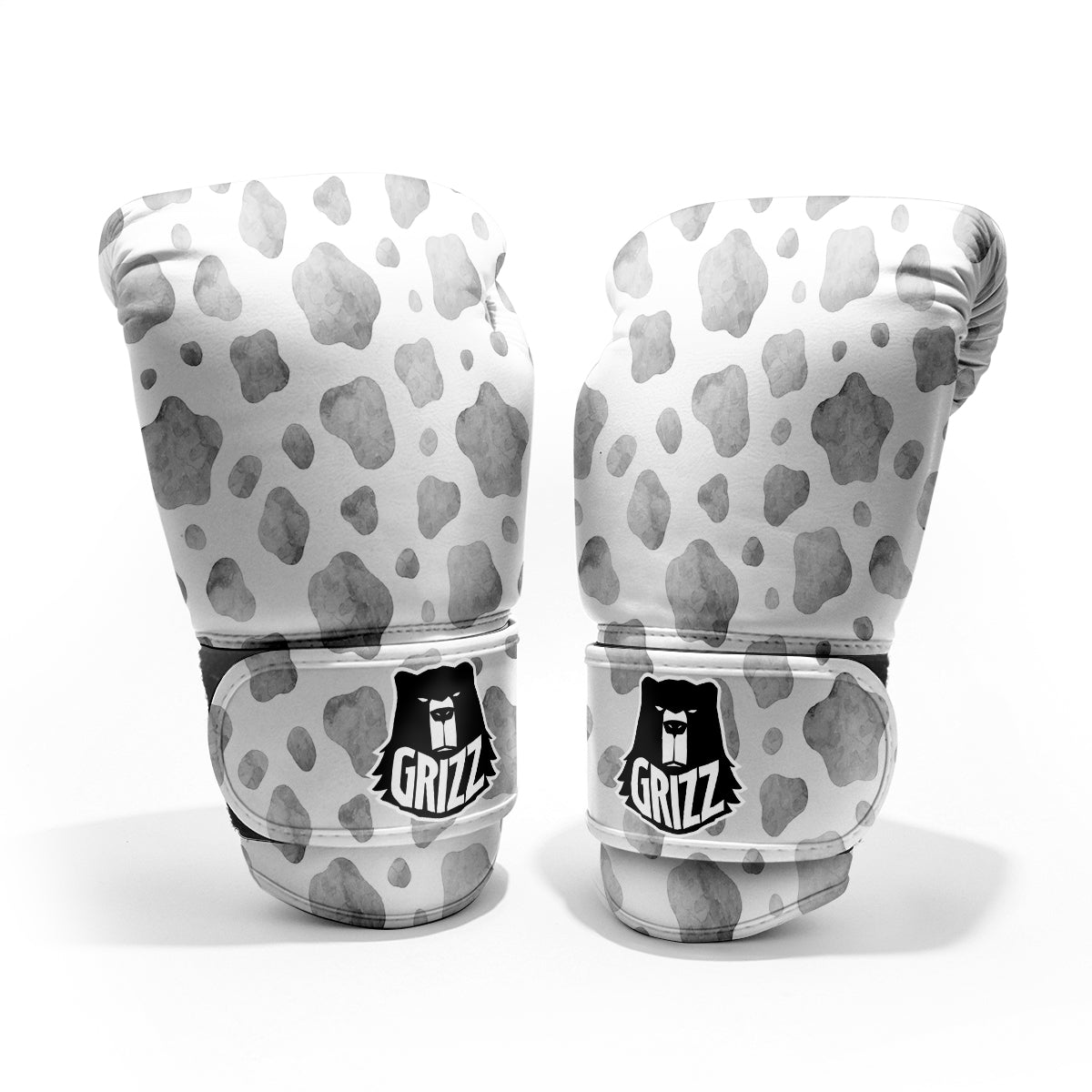 Cow Grey And White Print Pattern Pro Boxing Glove