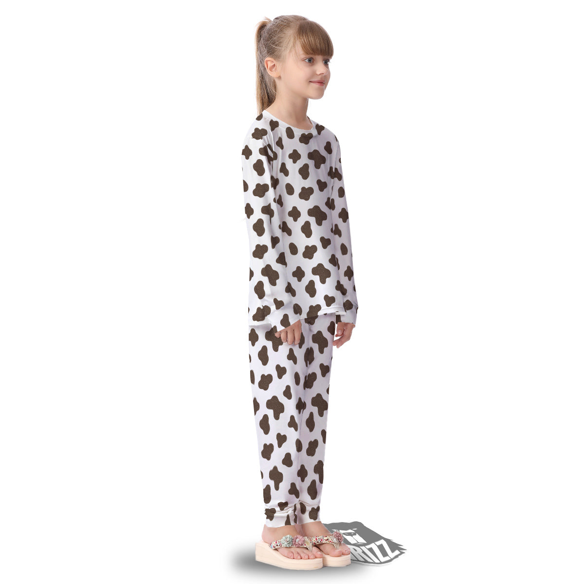 Cow Milk And Chocolate Print Kid's Pajamas-grizzshop