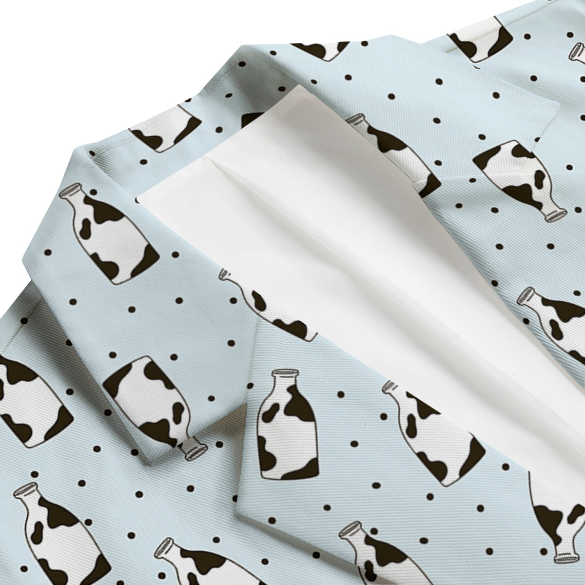 Cow Milk Bottles And Dot Print Pattern Men's Blazer-grizzshop