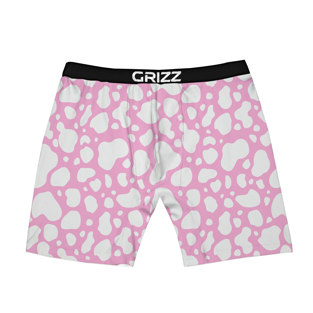 Cow Pink And White Print Pattern Boxer Briefs-grizzshop