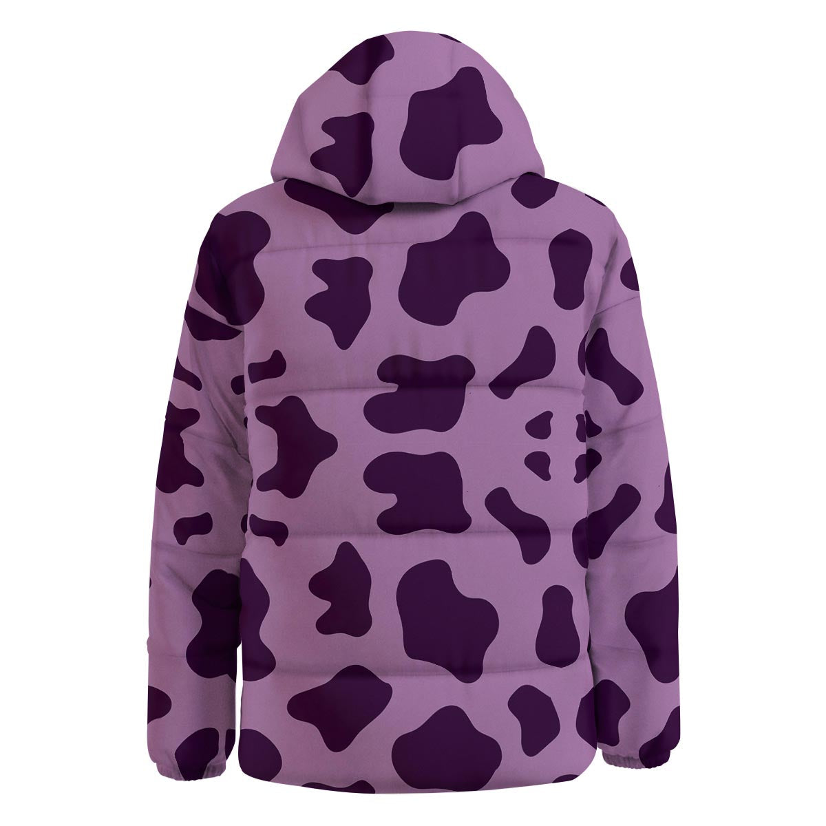 Cow Purple Print Pattern Down Jacket-grizzshop