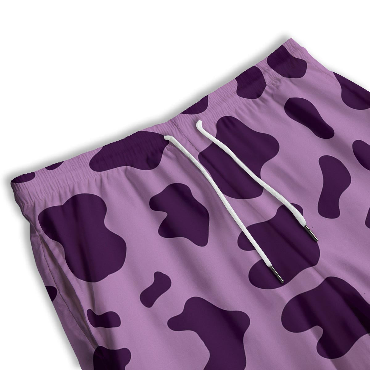 Cow Purple Print Pattern Men's Athletic Shorts