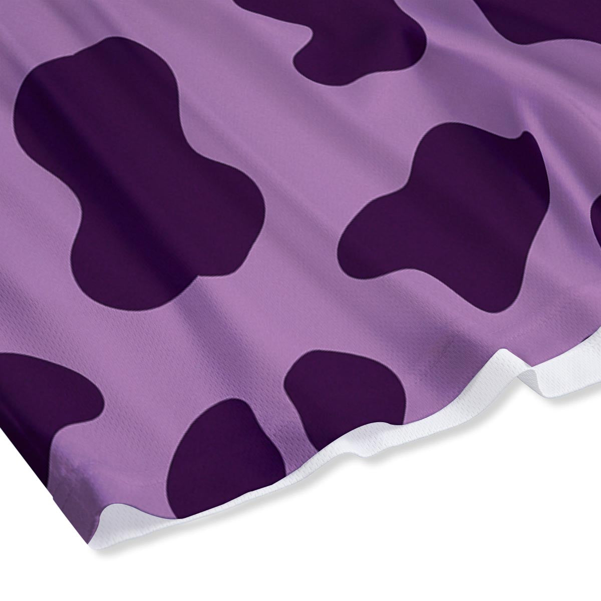 Cow Purple Print Pattern Mesh Shorts