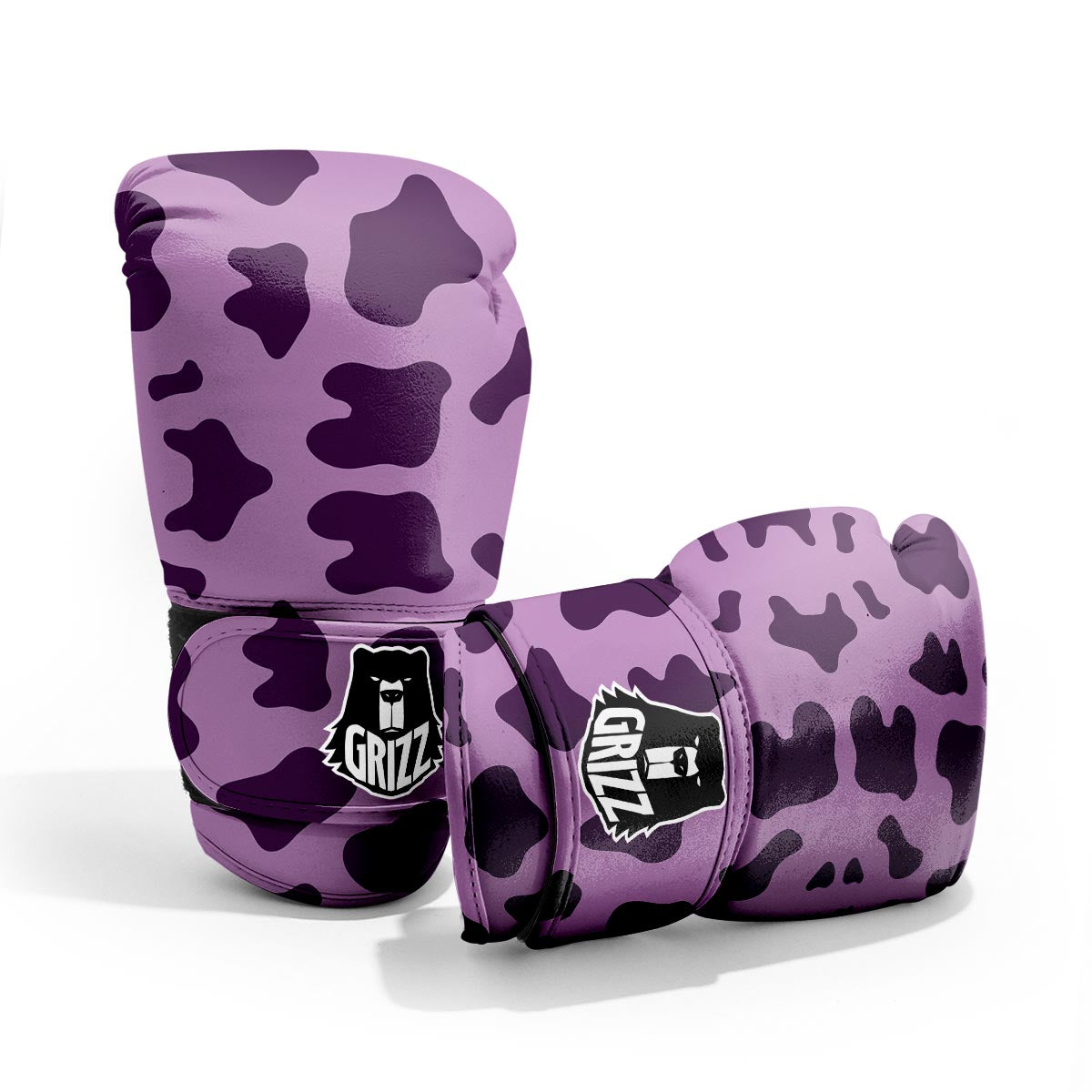 Cow Purple Print Pattern Pro Boxing Glove