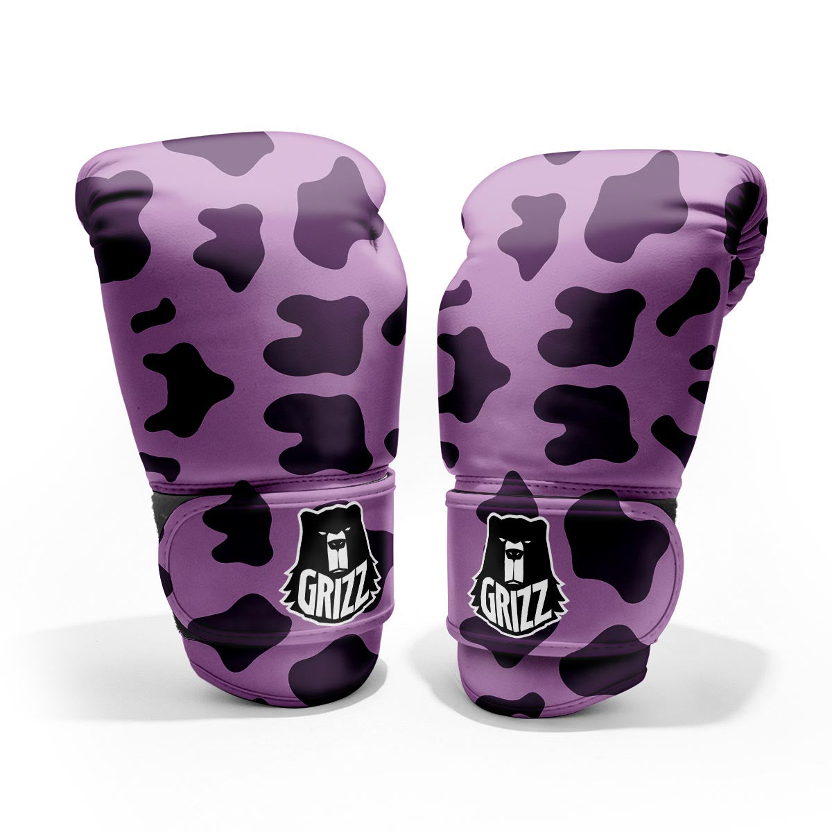 Cow Purple Print Pattern Pro Boxing Glove