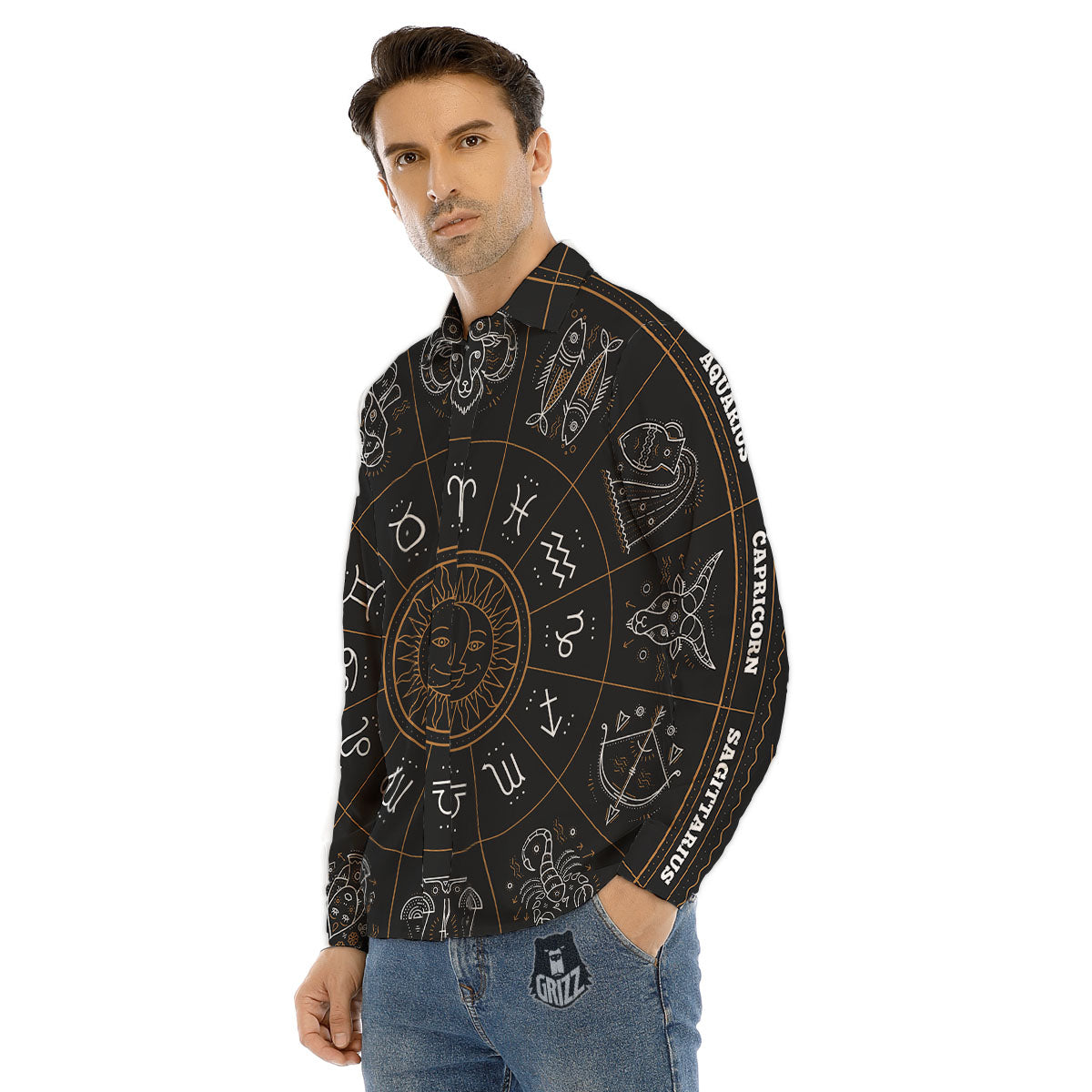Cow Red Brown Print Pattern Men's Dress Shirts-grizzshop
