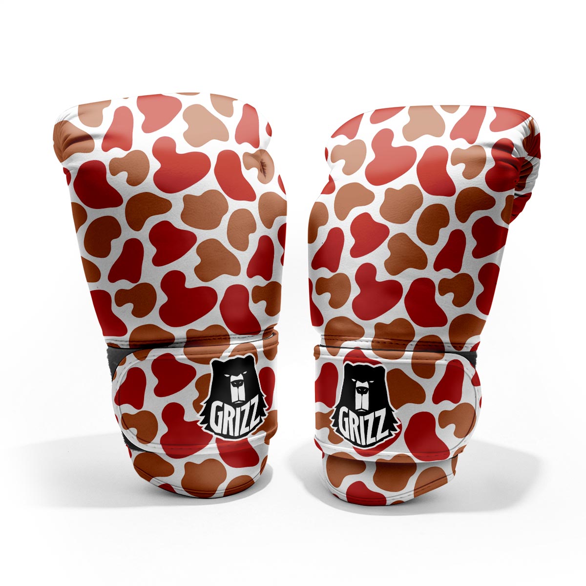 Cow Red Brown Print Pattern Pro Boxing Glove