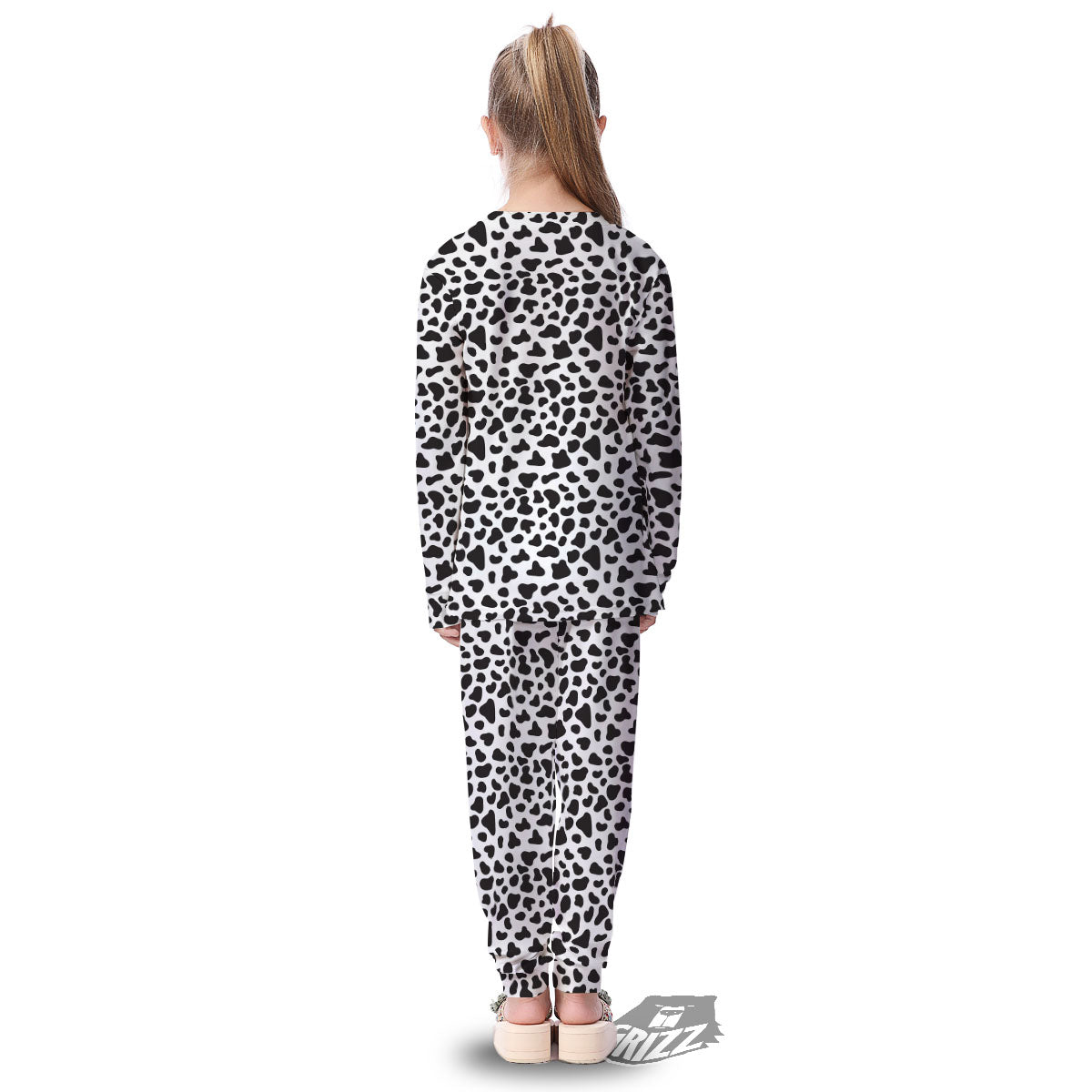 Cow White And Black Print Kid's Pajamas-grizzshop