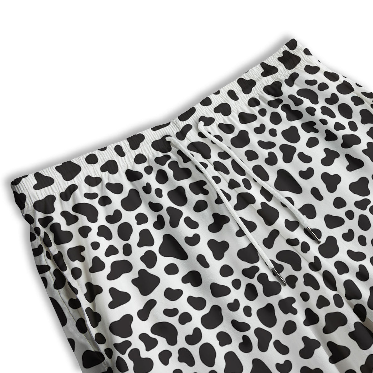 Cow White And Black Print Men's Athletic Shorts
