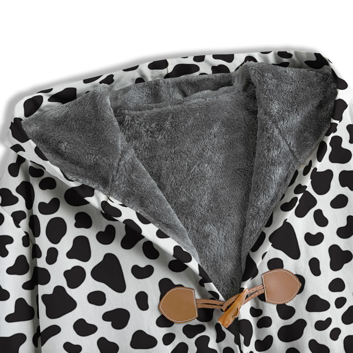 Cow White And Black Print Men's Windbreaker Jacket-grizzshop