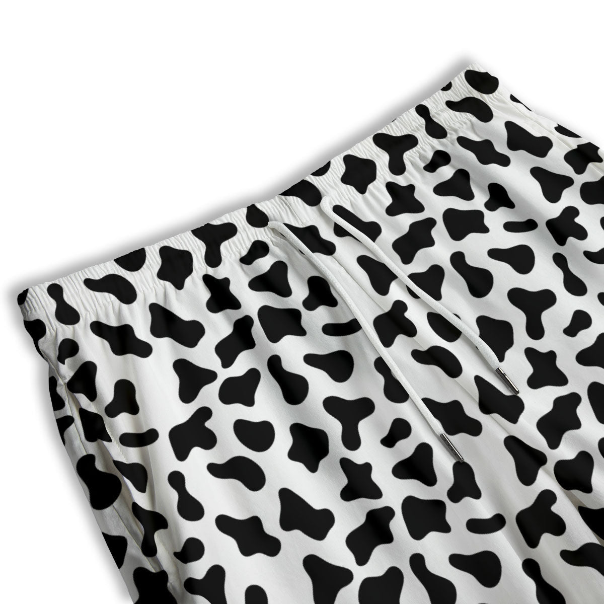 Cow White And Black Print Pattern Men's Athletic Shorts
