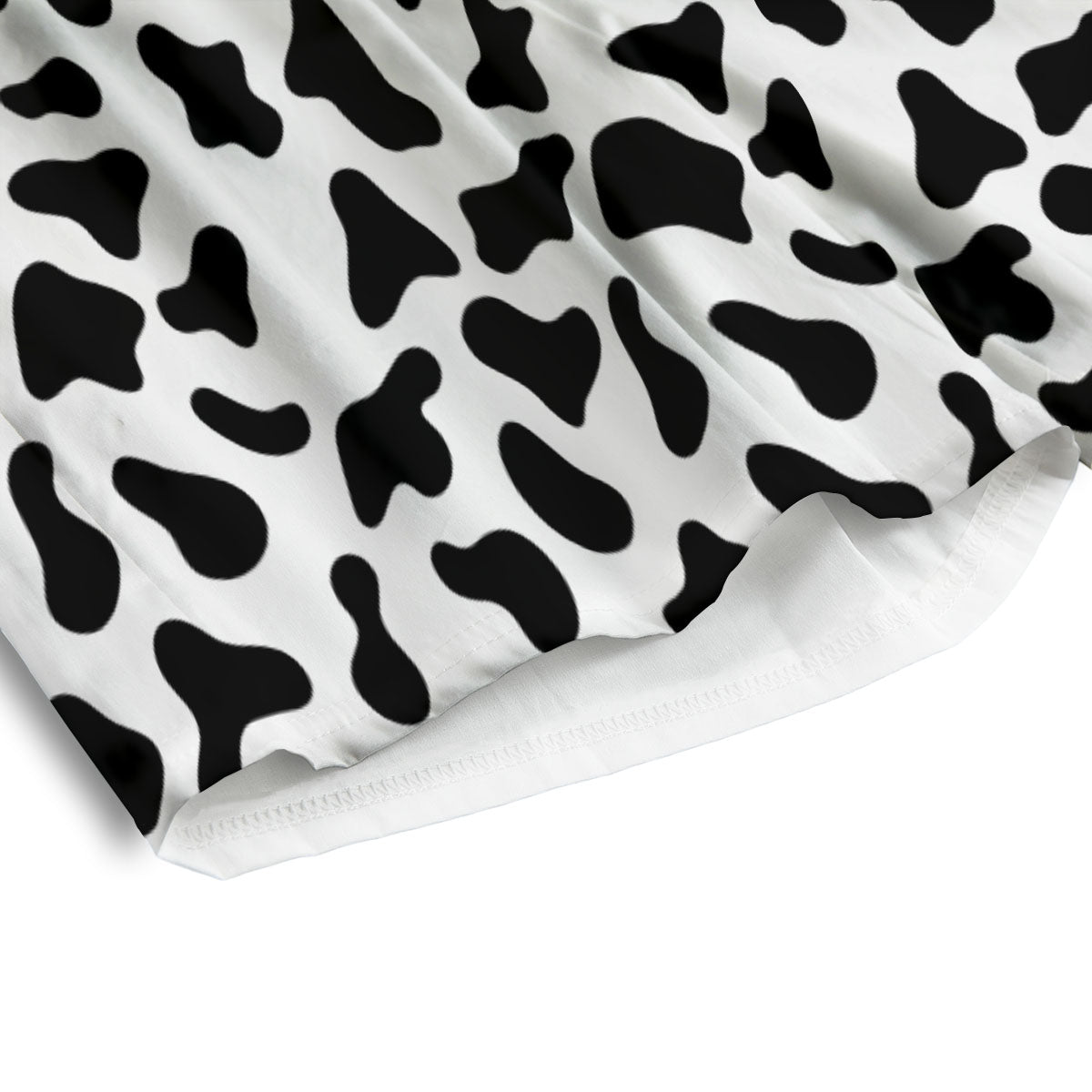 Cow White And Black Print Pattern Men's Athletic Shorts