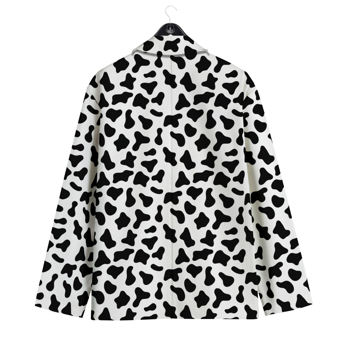 Cow White And Black Print Pattern Men's Sport Coat-grizzshop