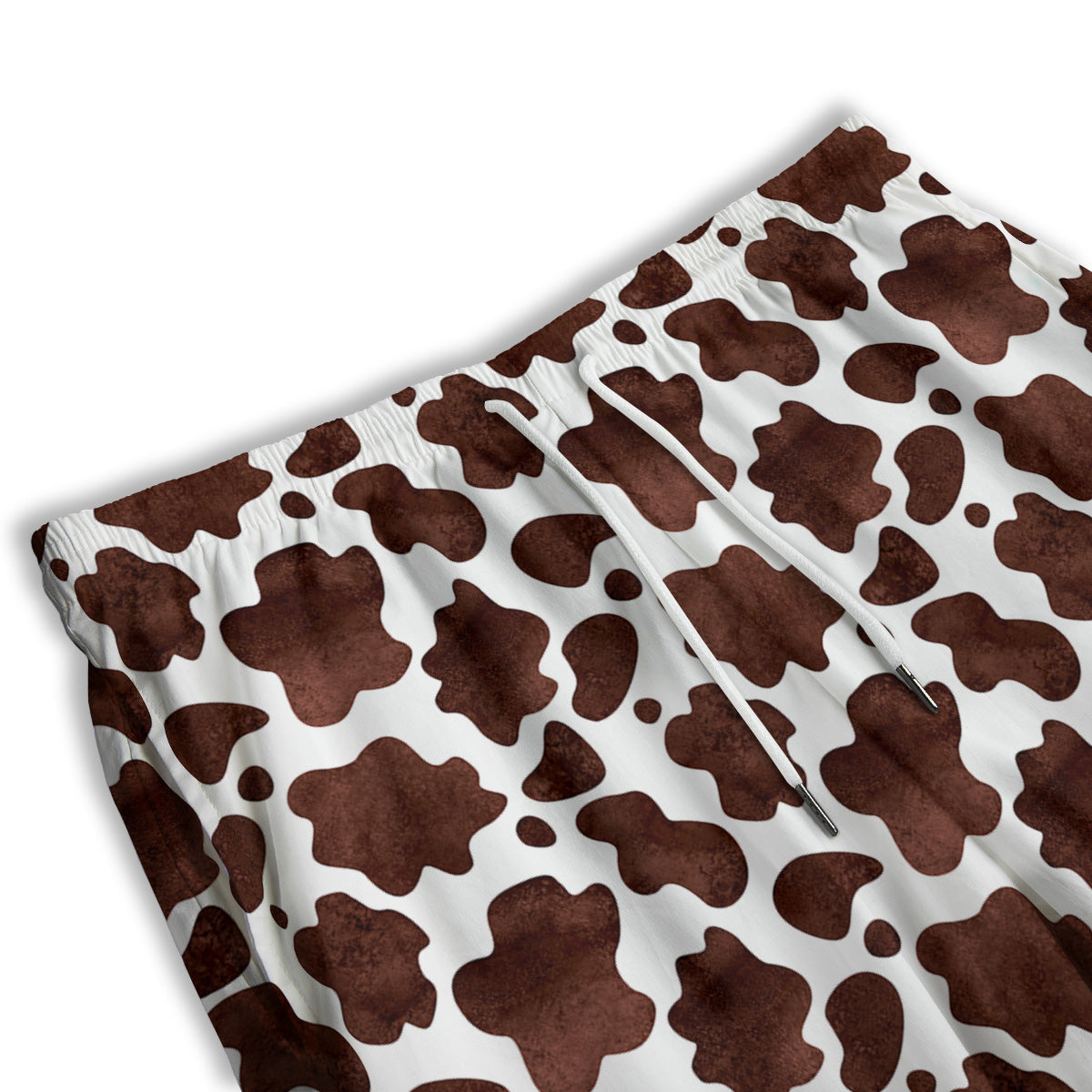 Cow White And Brown Print Men's Athletic Shorts
