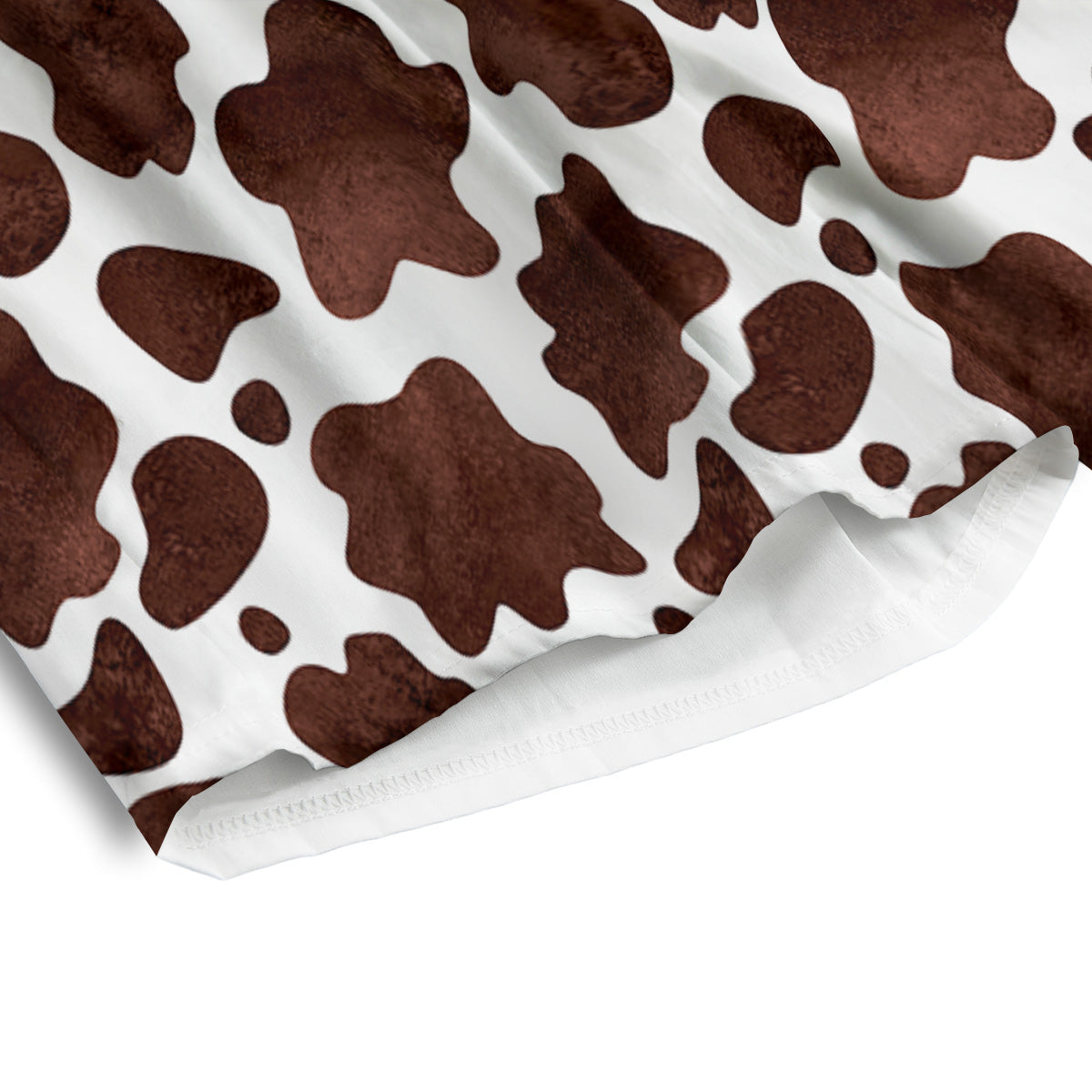 Cow White And Brown Print Men's Athletic Shorts