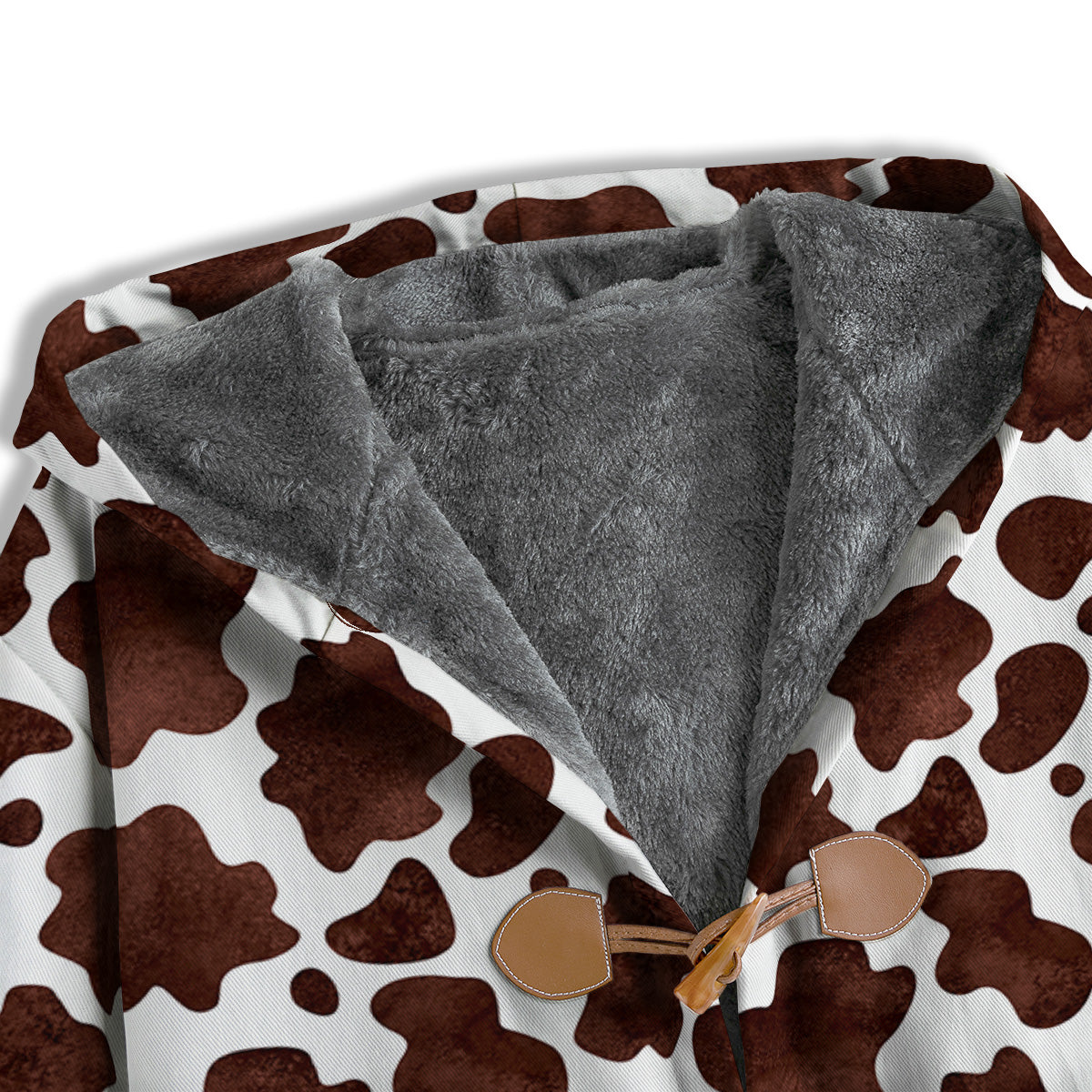 Cow White And Brown Print Men's Windbreaker Jacket-grizzshop