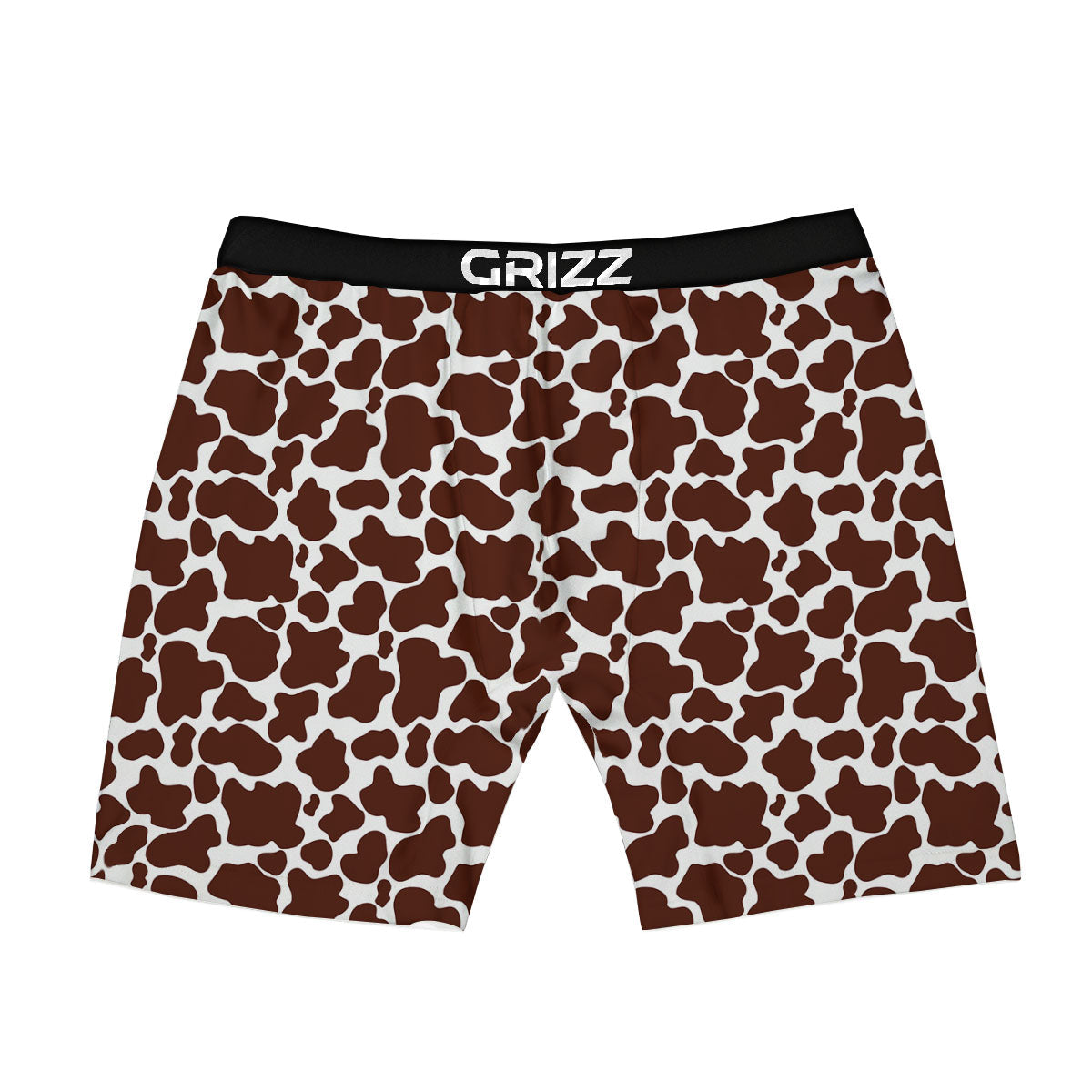 Cow White And Brown Print Pattern Boxer Briefs-grizzshop