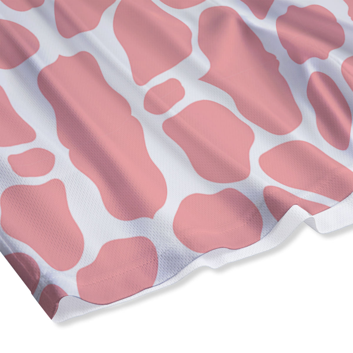 Cow White And Pink Print Mesh Shorts