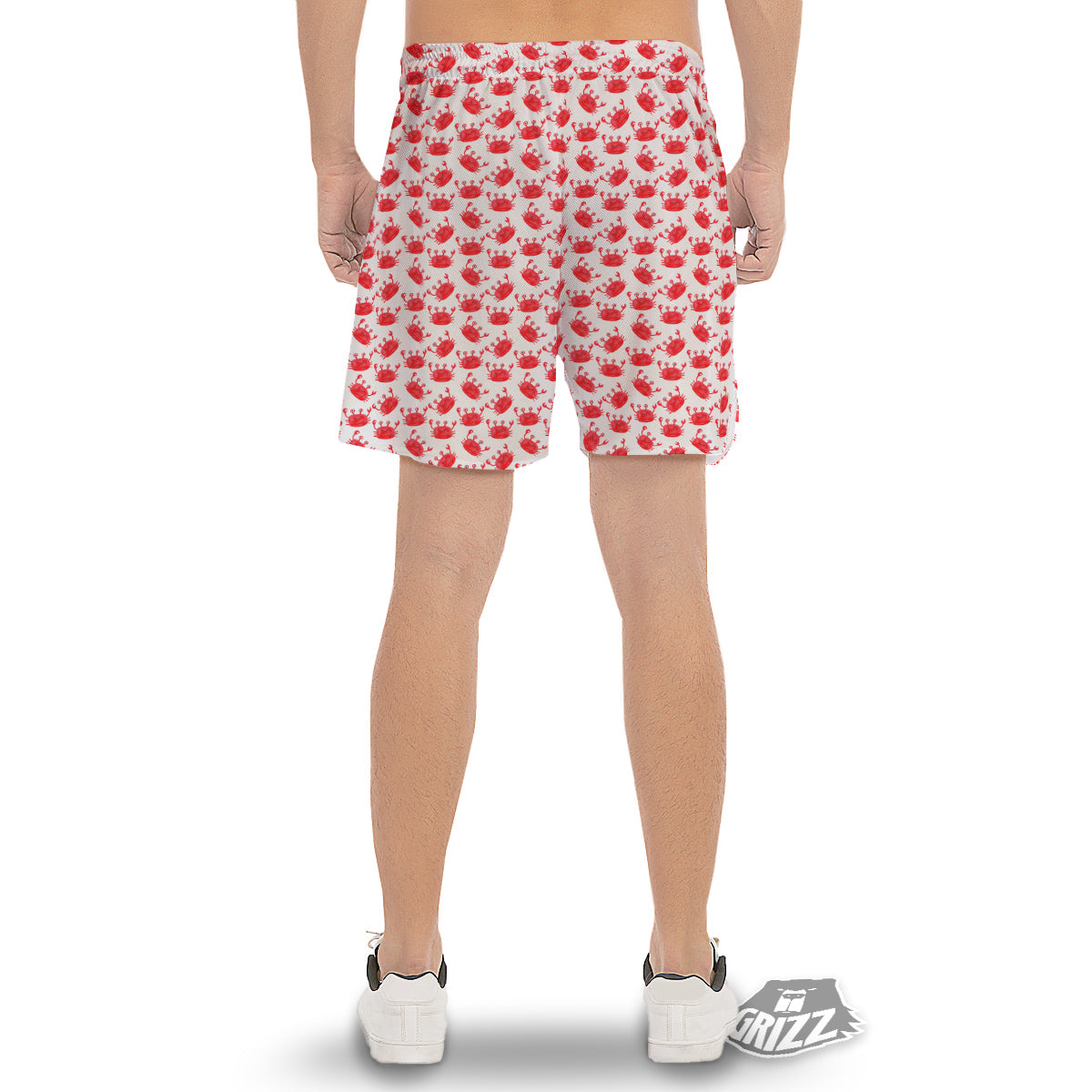 Crab Cute Print Pattern Men's Gym Shorts-grizzshop