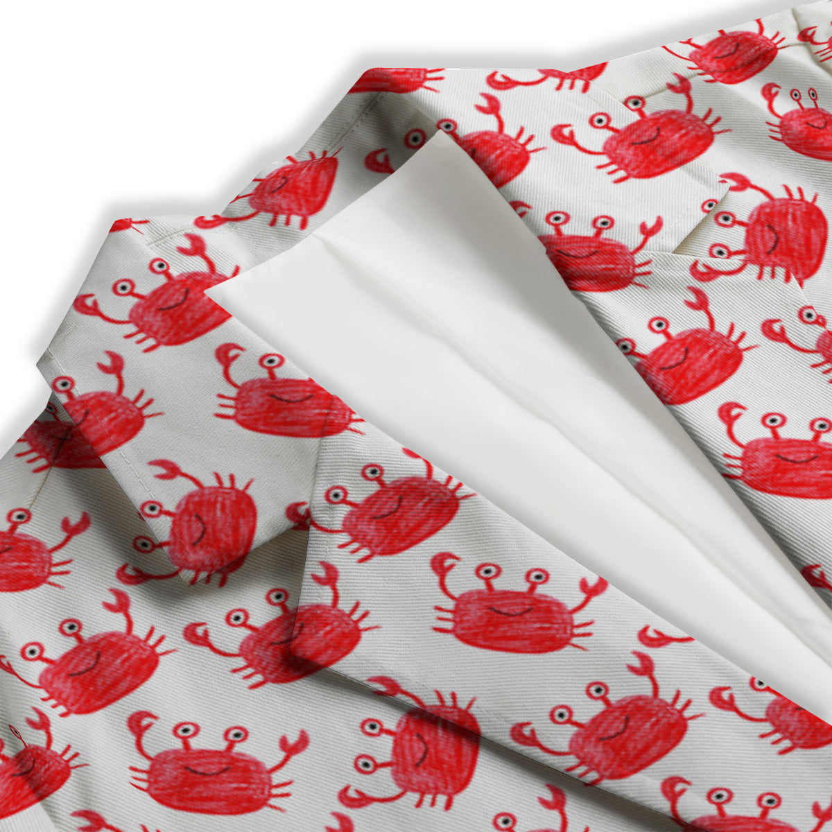 Crab Cute Print Pattern Women's Blazer-grizzshop