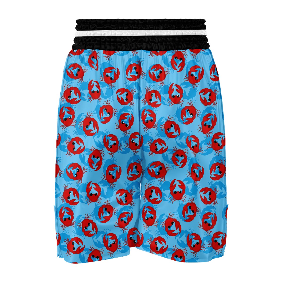 Crab Pattern Print Boxing Shorts-grizzshop