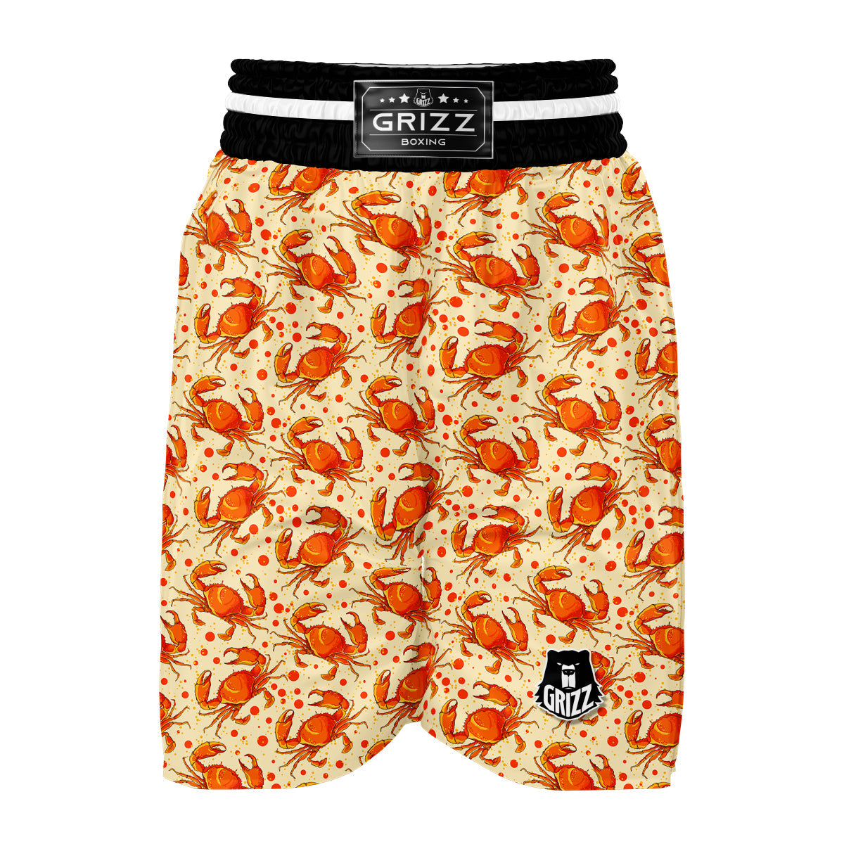 Crab Print Pattern Boxing Shorts-grizzshop