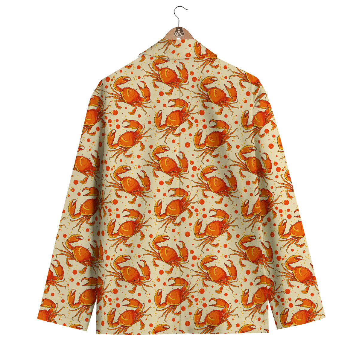 Crab Print Pattern Men's Blazer-grizzshop